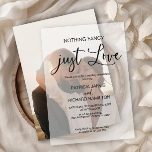 Nichts Besonderes, nur Liebe Intime Hochzeit Pergament Einladungen