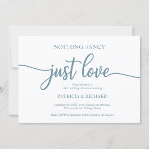 Nichts Besonderes, nur Liebe, lässige Hochzeit, st Einladung
