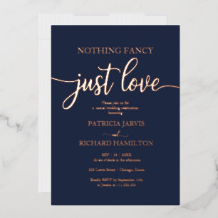 Nichts Besonderes, nur Liebe, lockere Hochzeit Folieneinladung