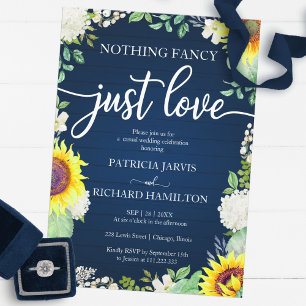 Nichts Besonderes, nur Liebe, lockere Hochzeit Son Einladung