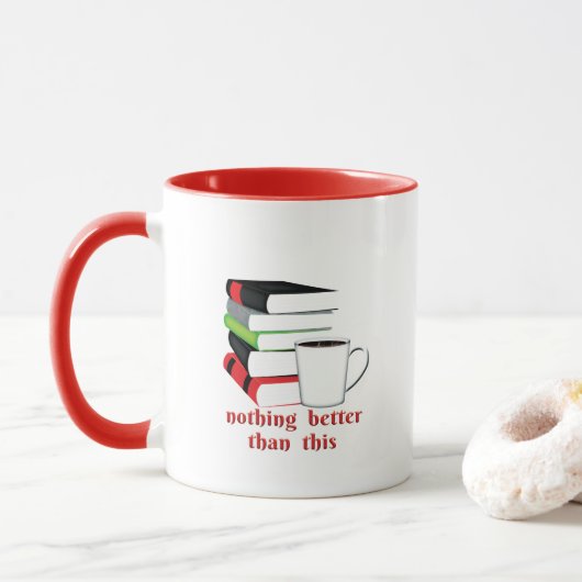 Nichts Besseres als dieses Buch Kaffee Tasse (Mit Donut)