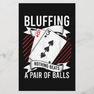 Nichts bläst über einem Paar Bälle lustigen Poker Flyer