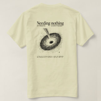 "Nichts brauchen" – Minimalistischer Vortex-Tee T-Shirt