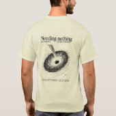 "Nichts brauchen" – Minimalistischer Vortex-Tee T-Shirt (Rückseite)