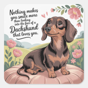 Nichts bringt dich zum Lächeln Quadratischer Aufkleber