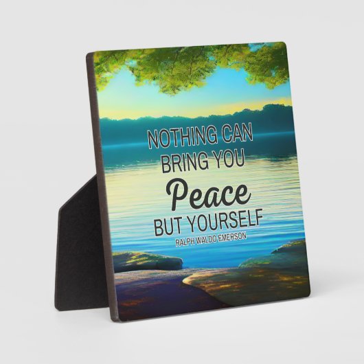 Nichts bringt Ihnen Ruhe und Platz Fotoplatte (Vorderseite)