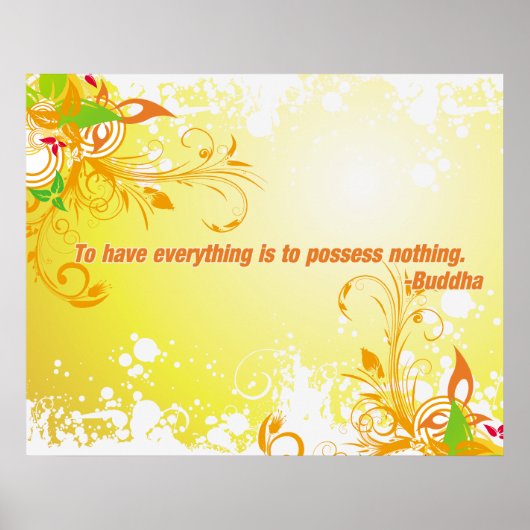 Nichts Buddha Poster (Vorne)