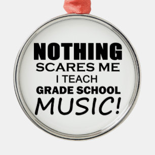 Nichts erschrickt mich Grundschule-Musik Silbernes Ornament