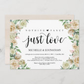 nichts extravagant, Elopement Empfang Einladungska Einladung (Vorne/Hinten)