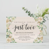 nichts extravagant, Elopement Empfang Einladungska Einladung (Stehend Vorderseite)