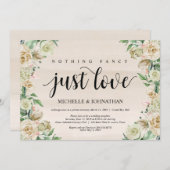 nichts extravagant, Elopement Empfang Einladungska Einladung (Vorne/Hinten)