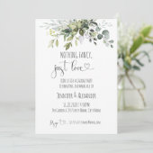 Nichts extravagant nur Hochzeitsempfang für Lieben Einladung (Stehend Vorderseite)