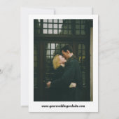 Nichts Extravagant nur Liebe 70er Retro Script Hoc Einladung (Rückseite)