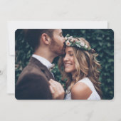 Nichts Extravagant nur Liebe 7 Foto Hochzeitsempfa Einladung (Rückseite)