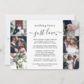 Nichts Extravagant nur Liebe 7 Foto Hochzeitsempfa Einladung (Vorderseite)