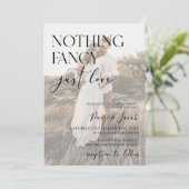 Nichts Extravagant nur Liebe Bild Lässig Hochzeit Einladung (Stehend Vorderseite)