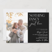 Nichts Extravagant nur Liebe Bild Lässig Hochzeit Einladung (Vorderseite)