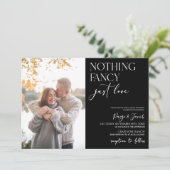 Nichts Extravagant nur Liebe Bild Lässig Hochzeit Einladung (Stehend Vorderseite)