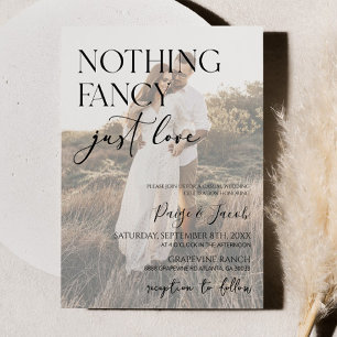 Nichts Extravagant nur Liebe Bild Lässig Hochzeit Einladung