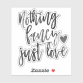 Nichts Extravagant nur Liebe | Black Onyx Micro We Aufkleber (Blatt)