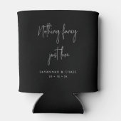 Nichts Extravagant nur Liebe Black Wedding Dosenkühler (Rückseite)