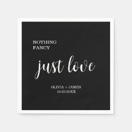 Nichts Extravagant nur Liebe Black Wedding Serviette