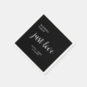Nichts Extravagant nur Liebe Black Wedding Serviette (Ecke)