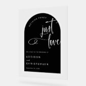 Nichts Extravagant nur Liebe Black Wedding Willkom Acrylschild (Winkel)