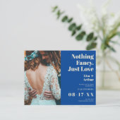 Nichts extravagant nur Liebe blauen Foto Save the Postkarte (Stehend Vorderseite)