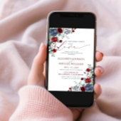 Nichts Extravagant nur Liebe Blue Burgundy Lässige Einladung