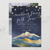 Nichts Extravagant nur Liebe Blue Gold Mountain Ho Einladung (Vorne/Hinten)