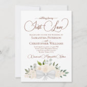 Nichts Extravagant nur Liebe Blush Peach Blumenzeh Einladung (Vorderseite)