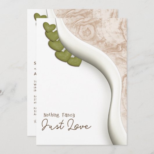 Nichts Extravagant nur Liebe Bohemisch Lässige Hoc Einladung (Vorne/Hinten)