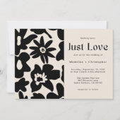 Nichts Extravagant nur Liebe Boho Floral QR Hochze Einladung (Vorderseite)