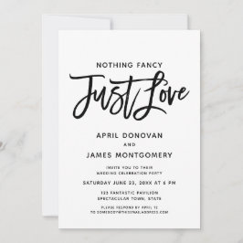 Nichts Extravagant nur Liebe Brush Typografie Einladung