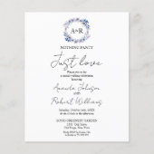 Nichts Extravagant nur Liebe Budget Hochzeit Einla (Vorderseite)