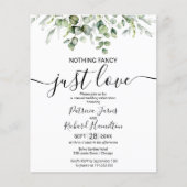 Nichts Extravagant nur Liebe Budget Hochzeit Einla (Vorderseite)