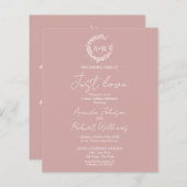 Nichts Extravagant nur Liebe Budget Hochzeit Einla (Vorne/Hinten)