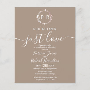Nichts Extravagant nur Liebe Budget Hochzeit Einla