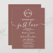 Nichts Extravagant nur Liebe Budget Hochzeit Einla (Vorne/Hinten)