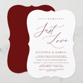 Nichts Extravagant nur Liebe, Burgund, Wed Eloptio Einladung
