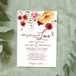 Nichts extravagant nur Liebe burgundy wilde Blume Einladung