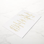 Nichts Extravagant nur Liebe Chic Script Hochzeit Folieneinladung (Gedreht)
