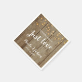 Nichts Extravagant nur Liebe Country Glam Hochzeit Serviette (Ecke)