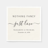 Nichts Extravagant nur Liebe Cream Wedding Serviette (Vorderseite)