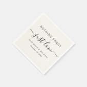 Nichts Extravagant nur Liebe Cream Wedding Serviette (Ecke)