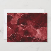 Nichts Extravagant nur Liebe | Dark Crimson Red We Einladung (Rückseite)