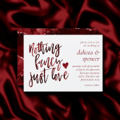Nichts Extravagant nur Liebe | Dark Crimson Red We Einladung