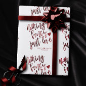Nichts Extravagant nur Liebe | Dark Crimson Red We Geschenkpapier