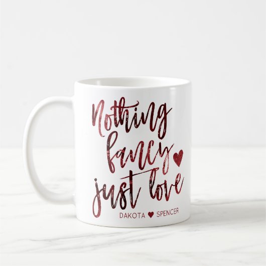 Nichts Extravagant nur Liebe | Dark Crimson Red We Kaffeetasse (Links)